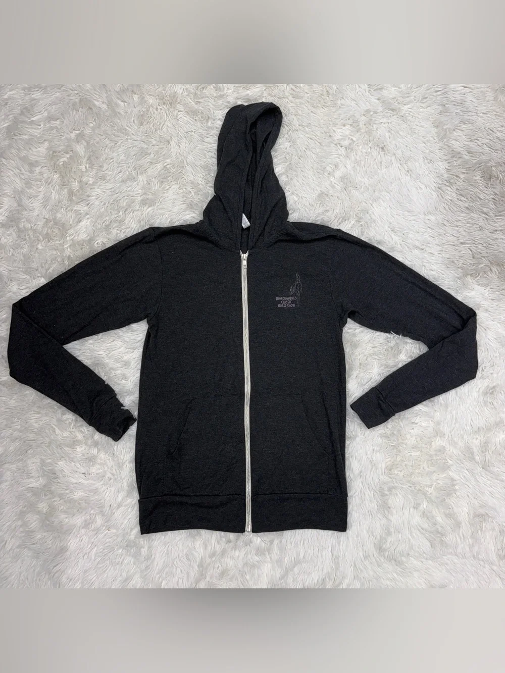 Women’s Medium Dark Grey Thoroughbred Classic Horse Show Horseback Riding Jacket